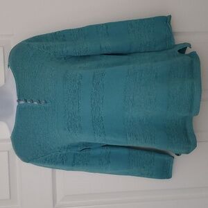 Aqua Blue Pendleton Spring Sweater - Small